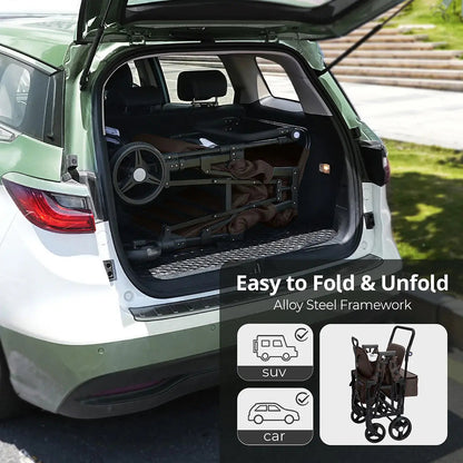 Momfann 2-Seater All-Terrain Stroller Wagon for Kids