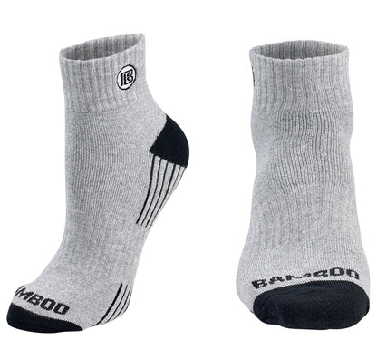Premium Bamboo Rayon Quarter High Crew Socks - 3 Pair and 6 Pair Packs Available