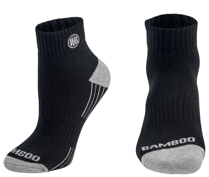 Premium Bamboo Rayon Quarter High Crew Socks - 3 Pair and 6 Pair Packs Available