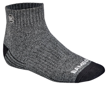 Premium Bamboo Rayon Quarter High Crew Socks - 3 Pair and 6 Pair Packs Available
