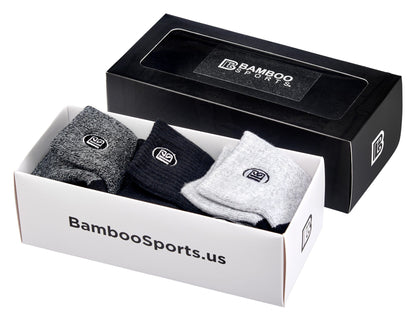Premium Bamboo Rayon Quarter High Crew Socks - 3 Pair and 6 Pair Packs Available