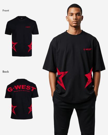 G West Mens Arch Logo Oversized Tee