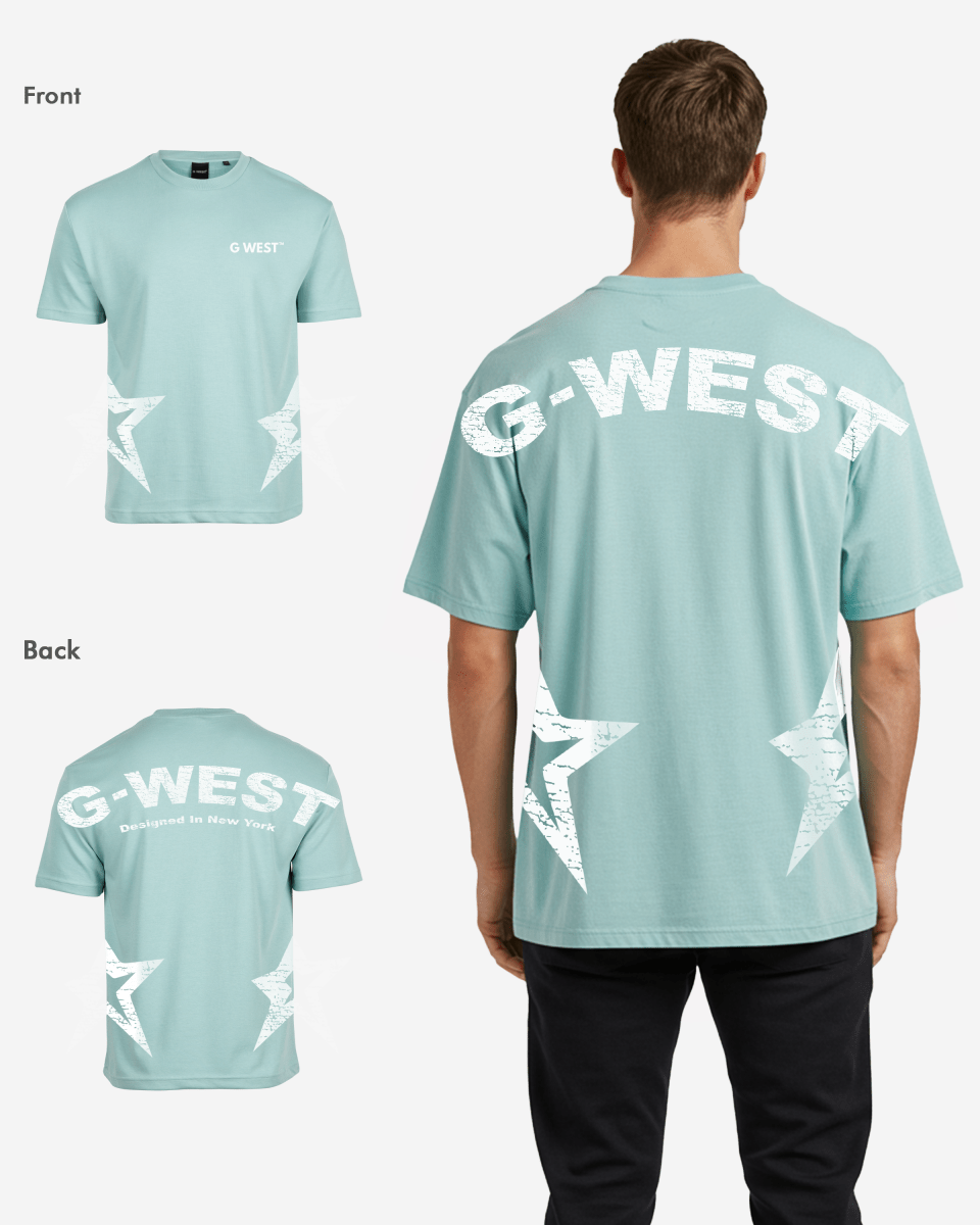 G West Mens Arch Logo Oversized Tee
